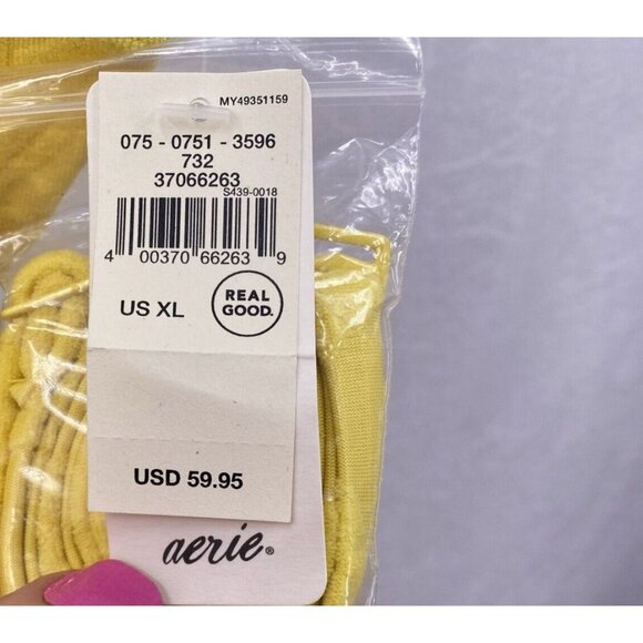 Aerie One Piece Swimsuit XL Cheeky Asymmetrical Cut-Out Textured New - Picture 5 of 8